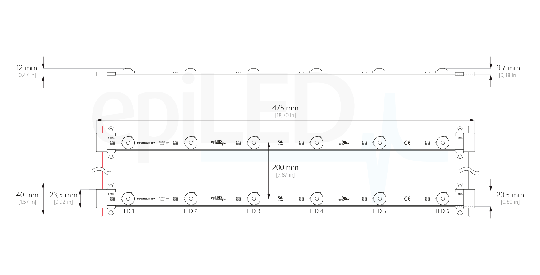 led-board-planar-net-silk-3.5w-dimensions