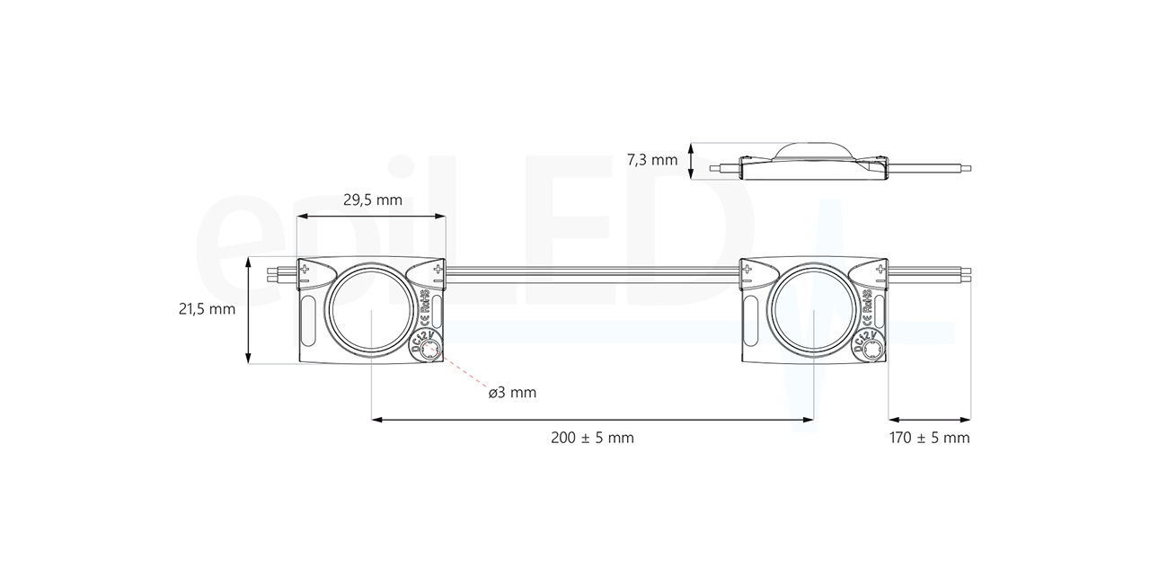 Moduł LED Flaga 1.0W 24V