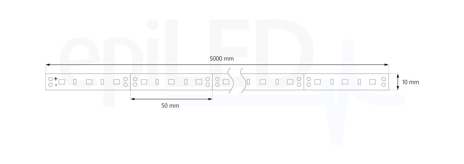 LED-streifen EMPA-60 Abmessungen