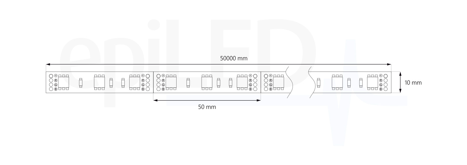 LED-streifen RGB-60 Abmessungen LED-streifen RGB-60 Abmessungen