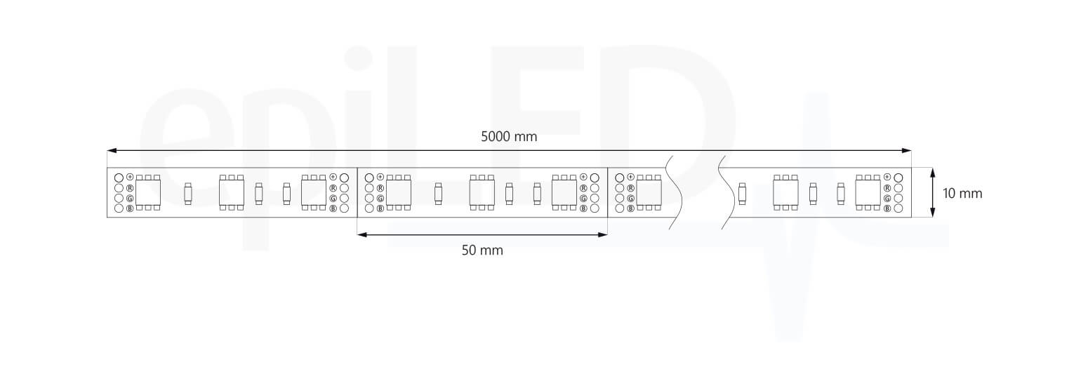 Taśma LED RGB-60 wymiary
