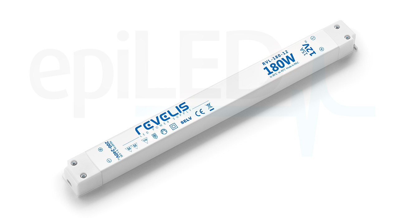 Napájecí zdroj Super Slim IP20 Revelis RVL-180-12 Napájecí zdroj Super Slim IP20 Revelis RVL-180-12